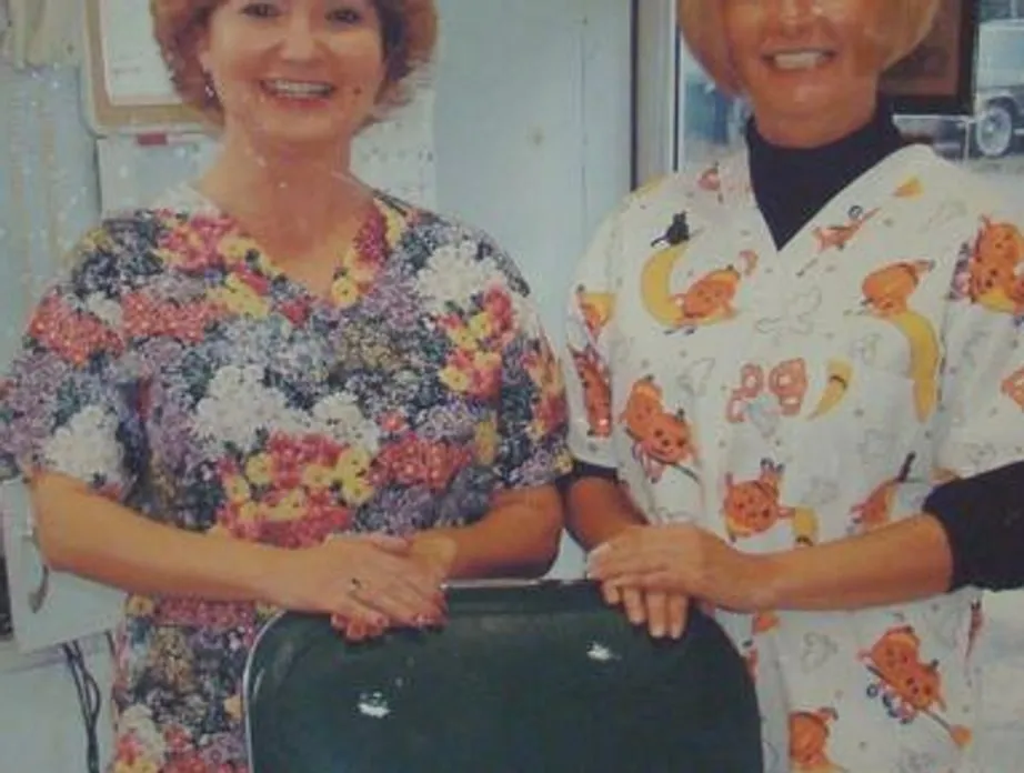 Pam and Michelle, the sisters who run Red Bank Barber Shop